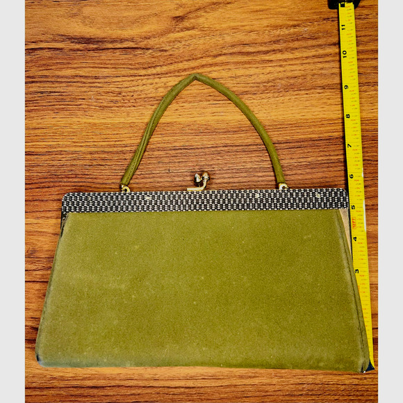 Vintage Ande Olive Green Clutch Purse - Picture 4 of 5